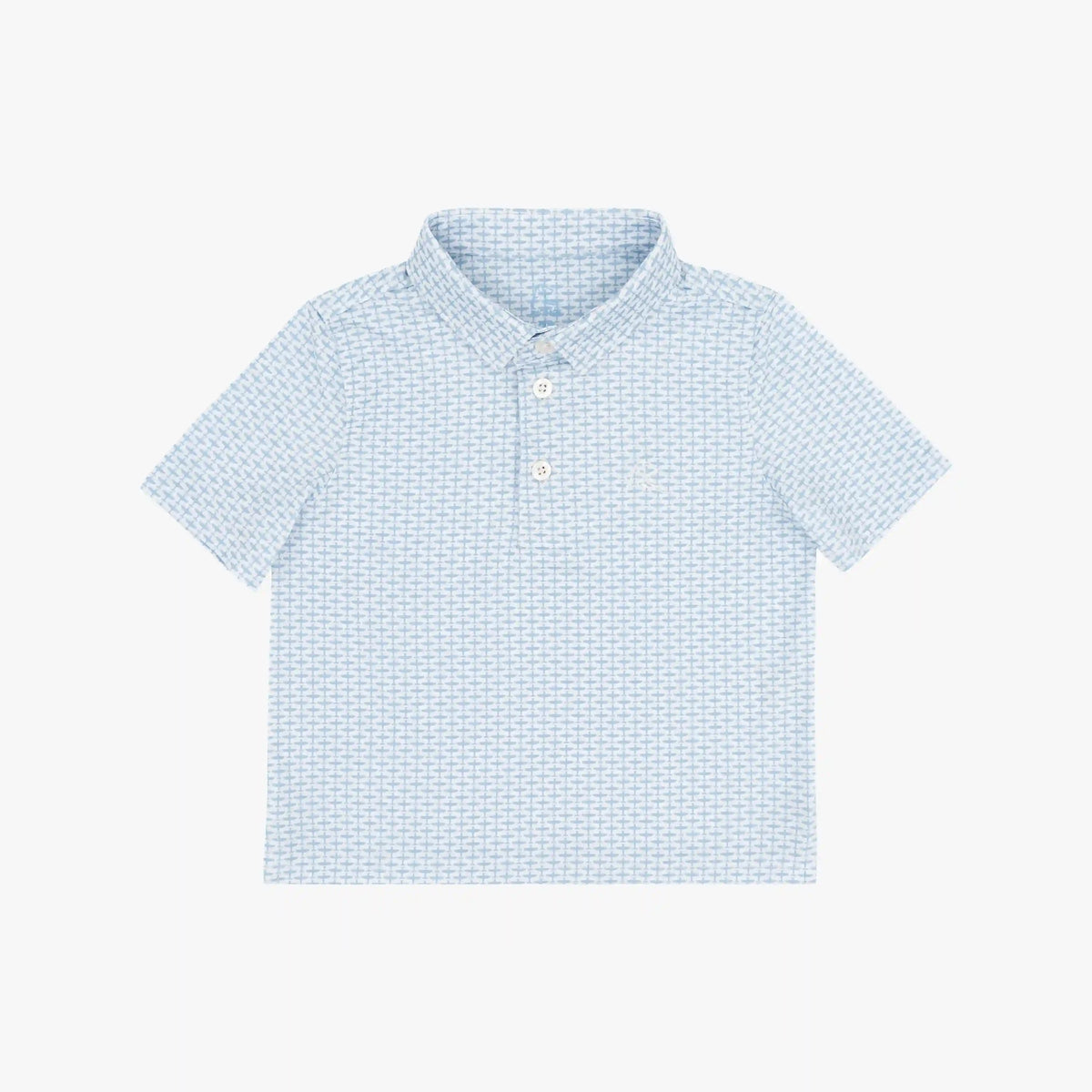 The Lil' Thunderbolt | Performance Polo | The Thunderbolt - White/Zenith Blue