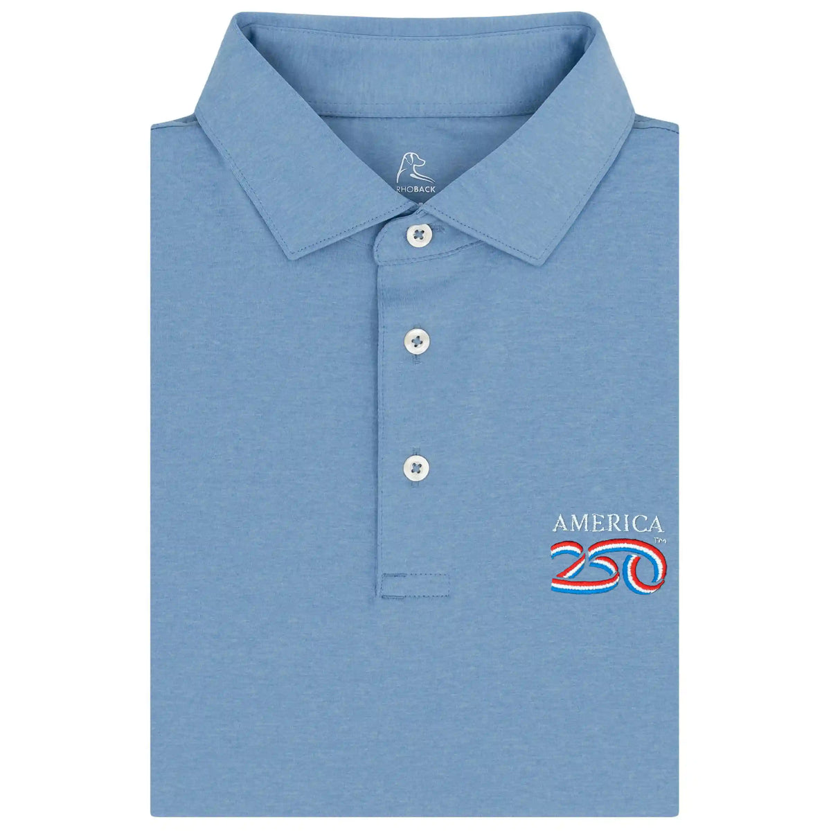 Heather | Performance Polo | Heather - Potomac Blue/Baby Blue - AM250 1