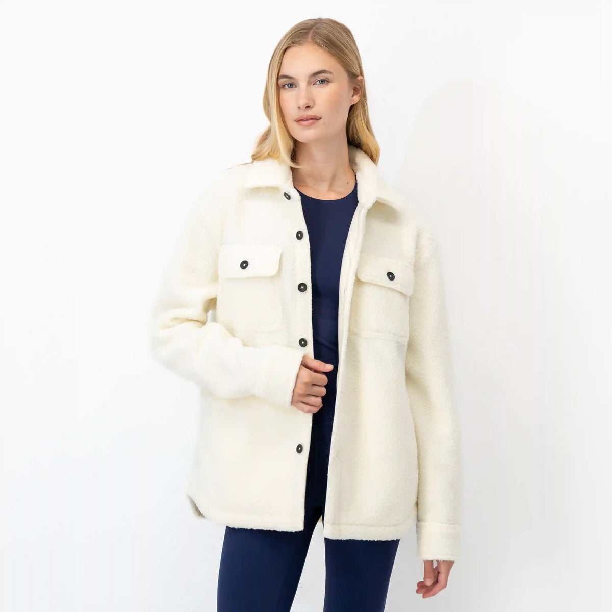 Summit Fleece Shirt Jacket | Solid - Ivory (Women)