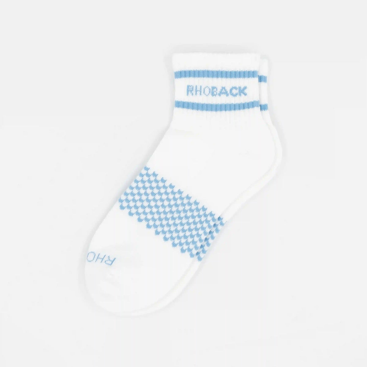 Stratus Performance Half Crew Socks | Solid - White - Pure Blue
