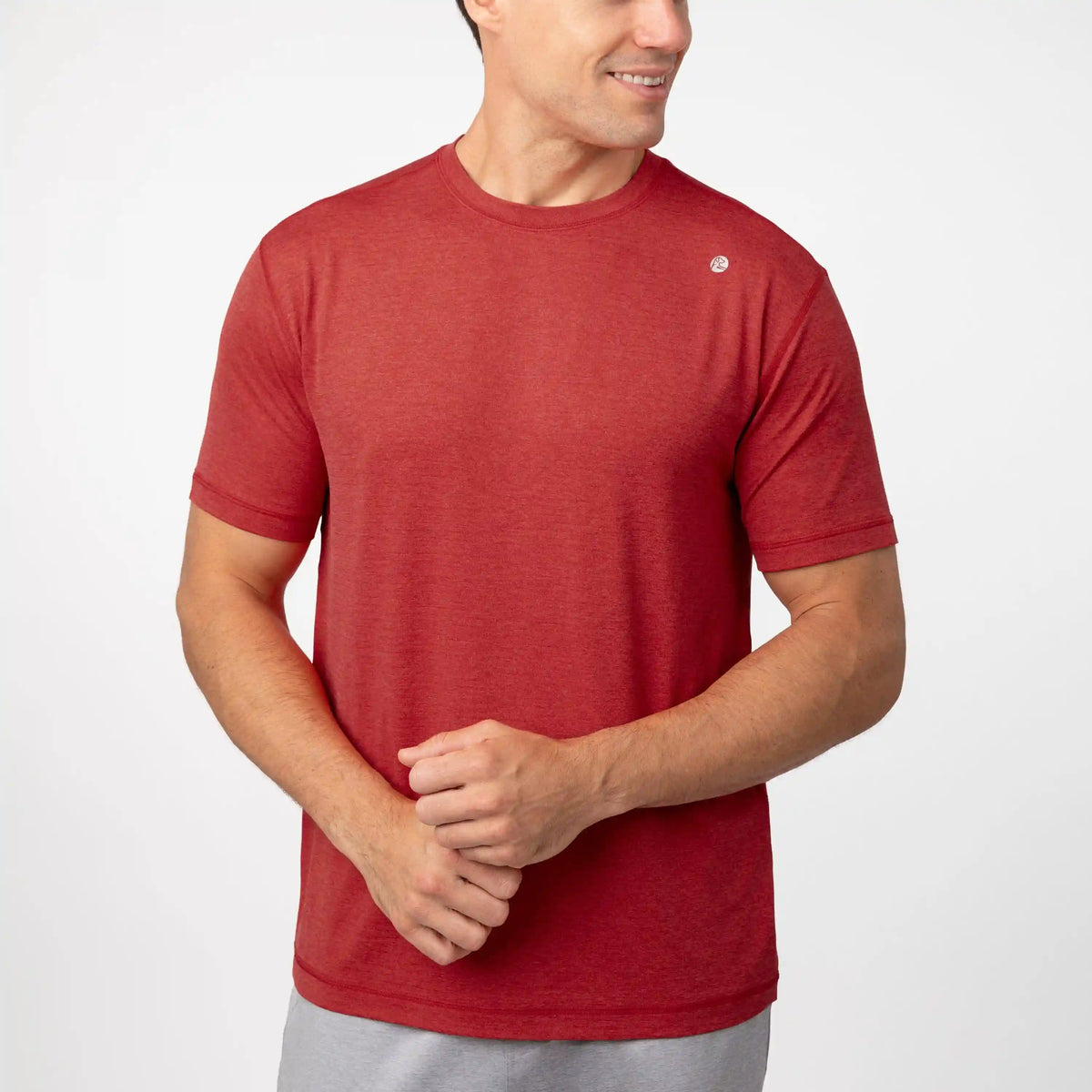 Blitz Tech Tee 2.0 | Heather - Poinsettia Red/Poinsettia Red