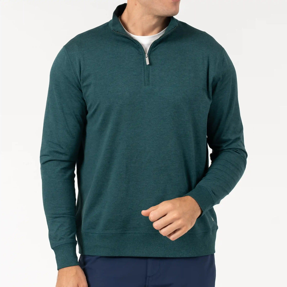 Pace Q-Zip Pullover | Heather - Ponderosa Green/Hunter Green
