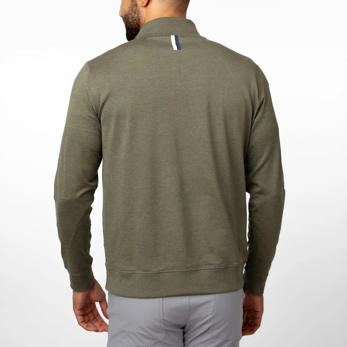 Pace Q-Zip Pullover | Heather - Moss Green/Moss Green