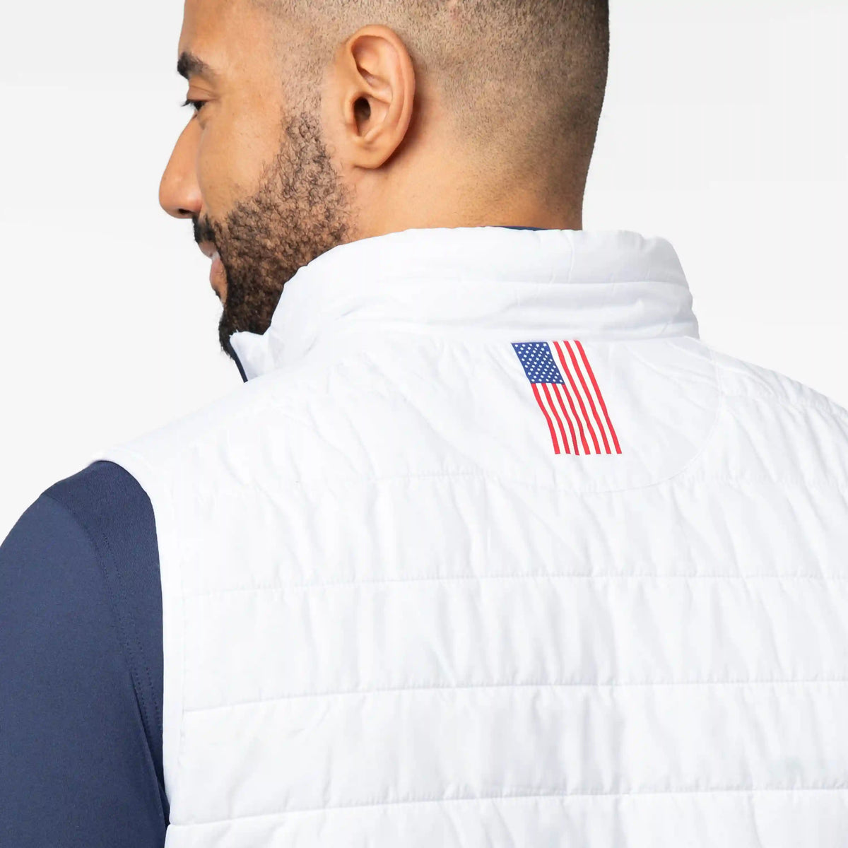 Fulton Performance Vest | Solid - White/Fleet Navy - USA
