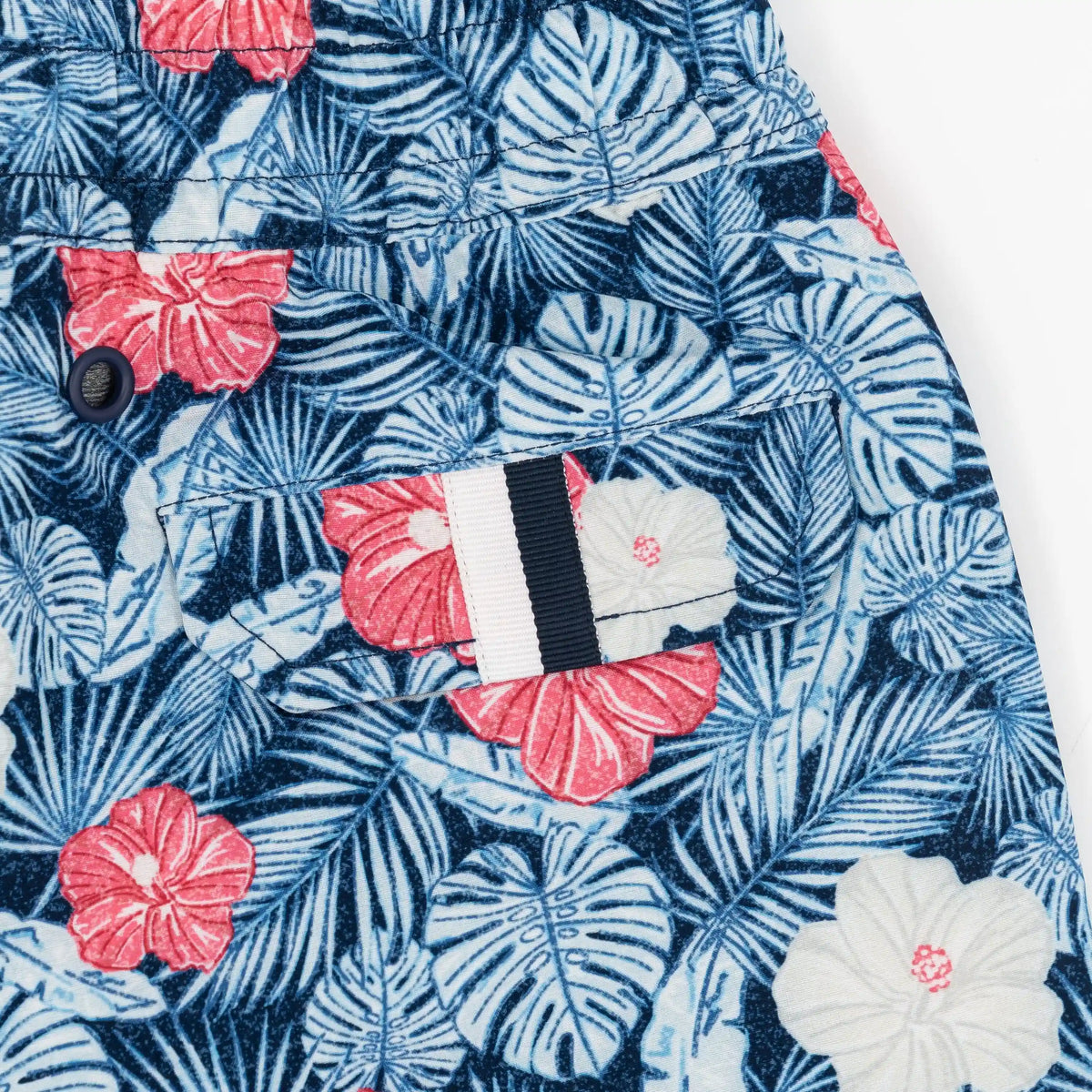 Lil' Medley Swim Trunk | The Hibiscus - Admiral Navy/Pale Blue