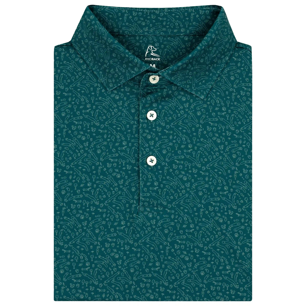 The Fall Fairway | Performance Polo | The Fall Fairway - Midnight Green/Bullfrog Green