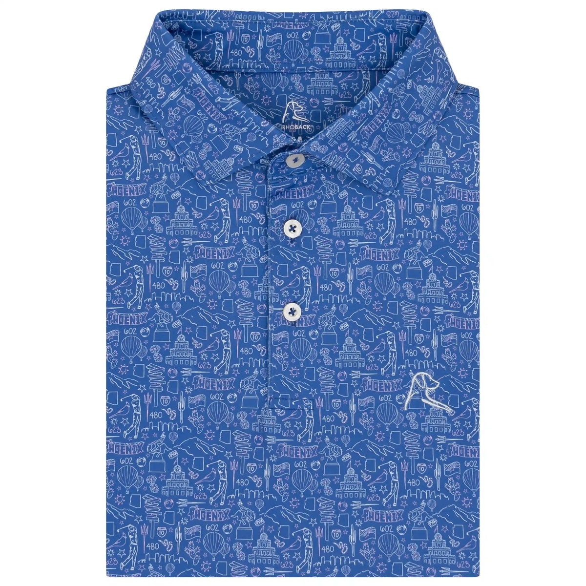 The PHX | Performance Polo | The PHX - Bunker Blue/White