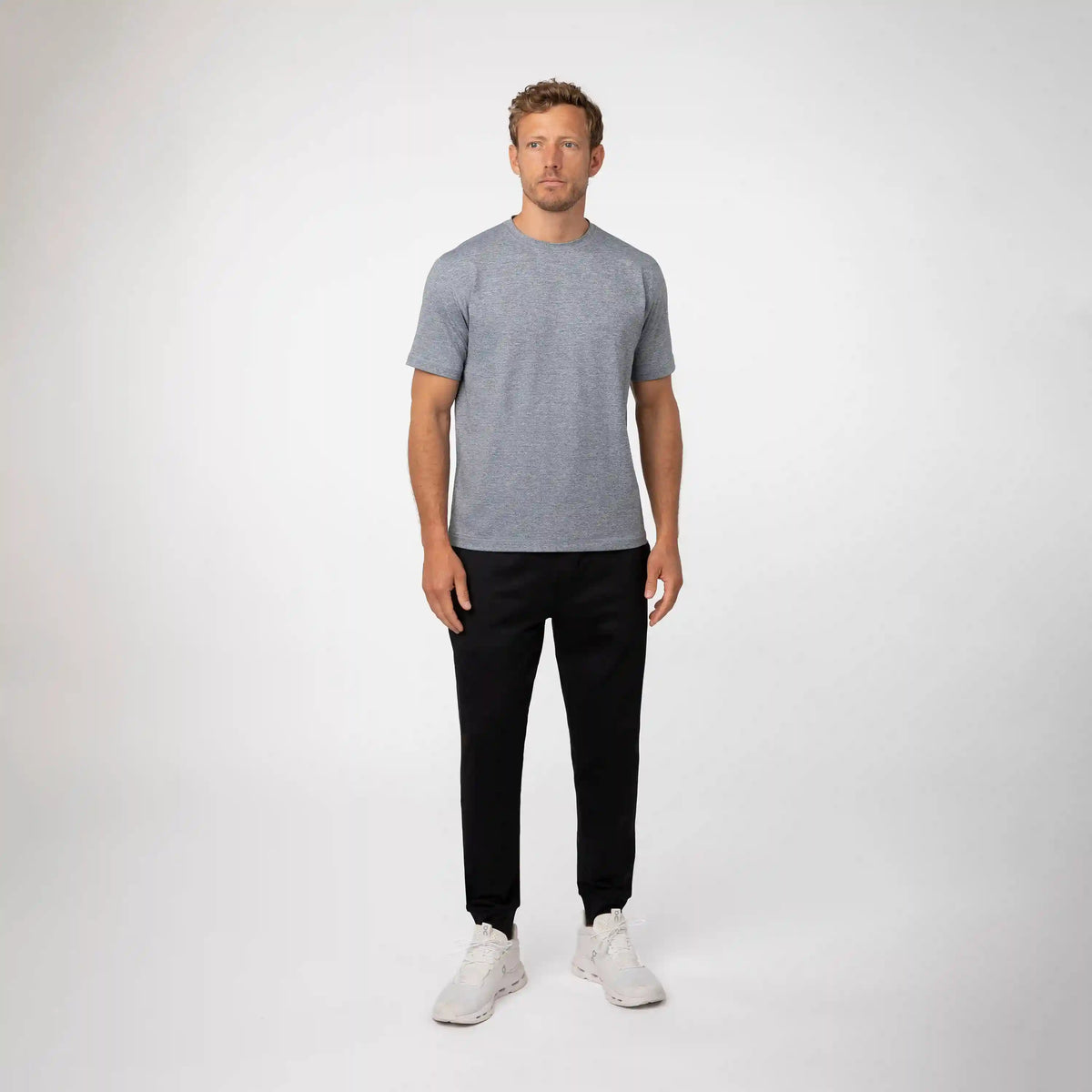 Blitz Tech Tee 2.0 | Heather - Postgame Grey/White