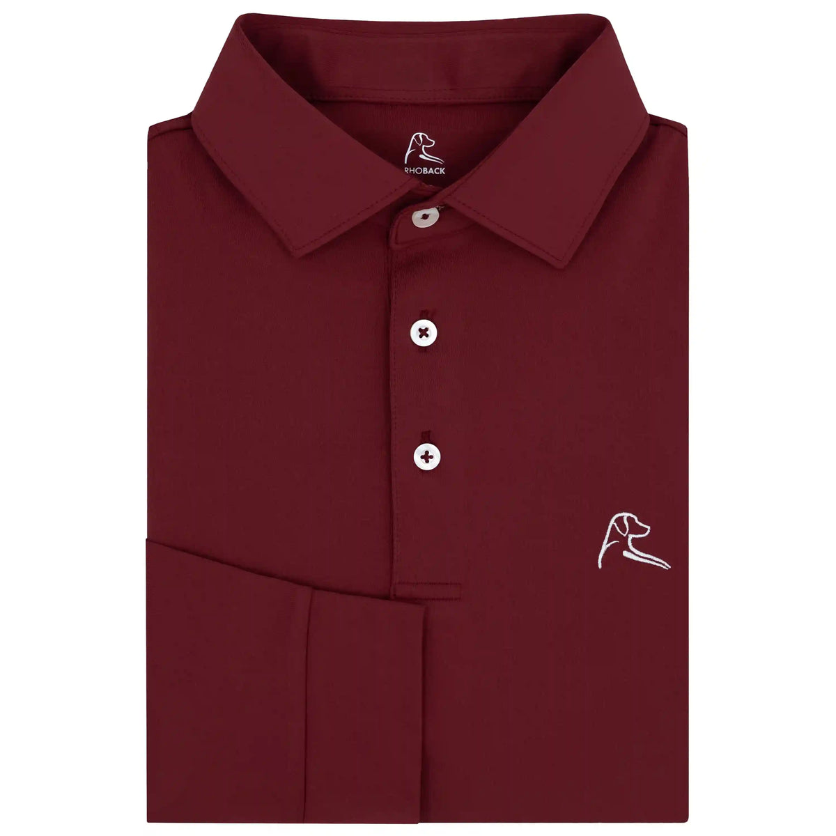 Solid | Long Sleeve Performance Polo | Solid - Merlot