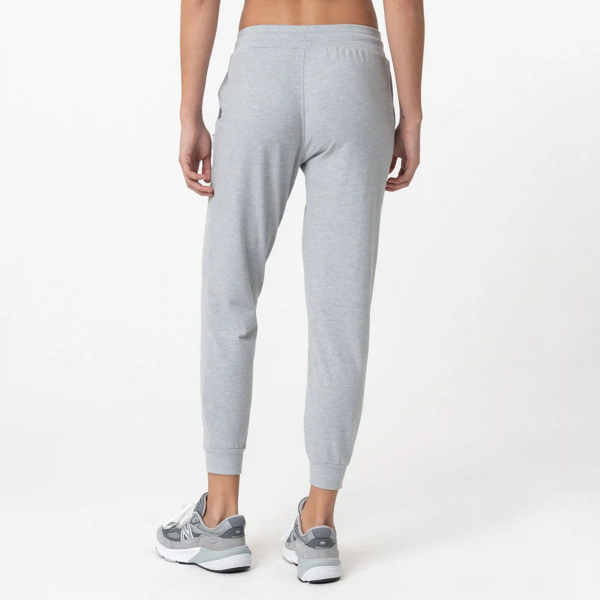 Tempo Performance Jogger | Heather - Stainless Steel/White