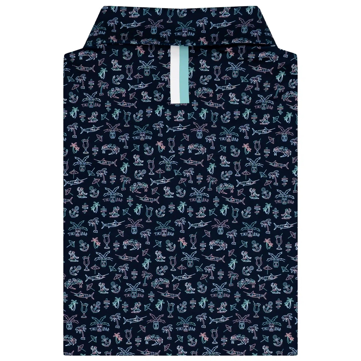 The Five O'Clock | Performance Polo | The Five O'Clock - Fleet Navy/Lotus Pink