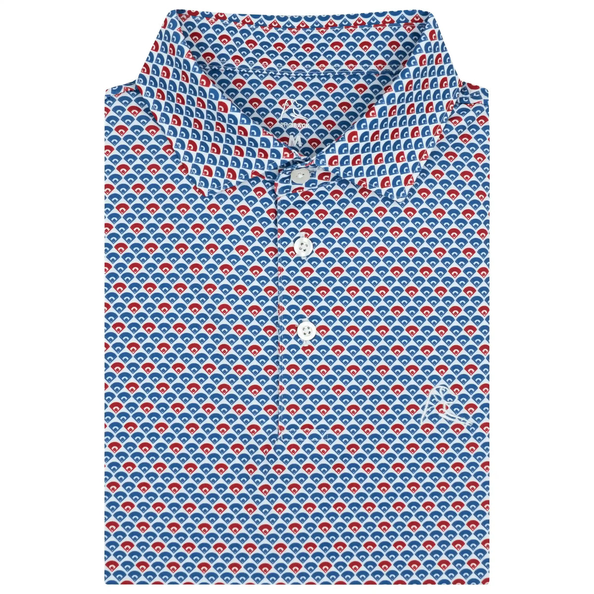 The Ballpark | Performance Polo | The Ballpark - White/Short Stop Blue - USA