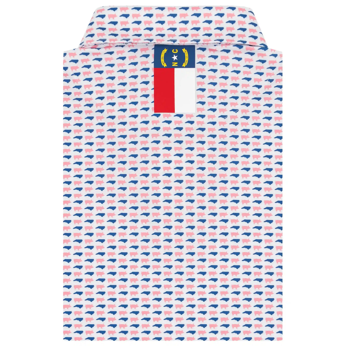 The North Carolina BBQ | Performance Polo | The North Carolina BBQ - White/Dogwood Pink - NC