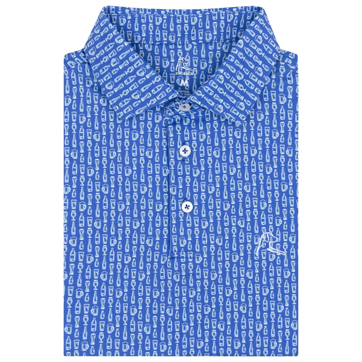 The Brewski 2.0 | Performance Polo | The Brewski 2.0 - Bunker Blue/Daffodil