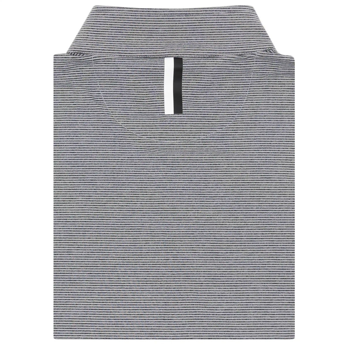 Riva Heather Stripe Performance Q-Zip | The Riva Heather Stripe - Stainless Steel/Black