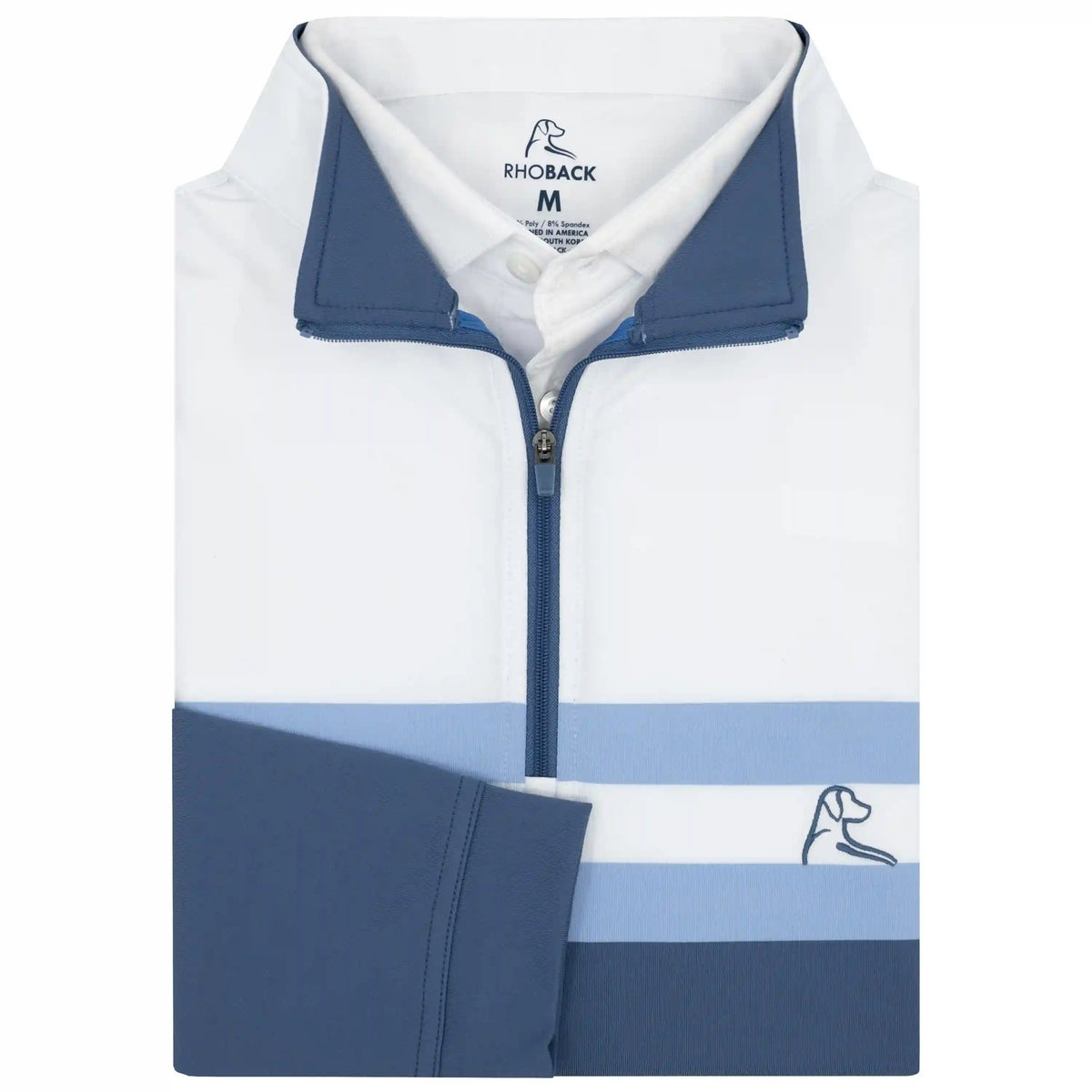 Horizon Block Performance Q-Zip | The Horizon Block - Coastal Blue/White/Oxford Blue