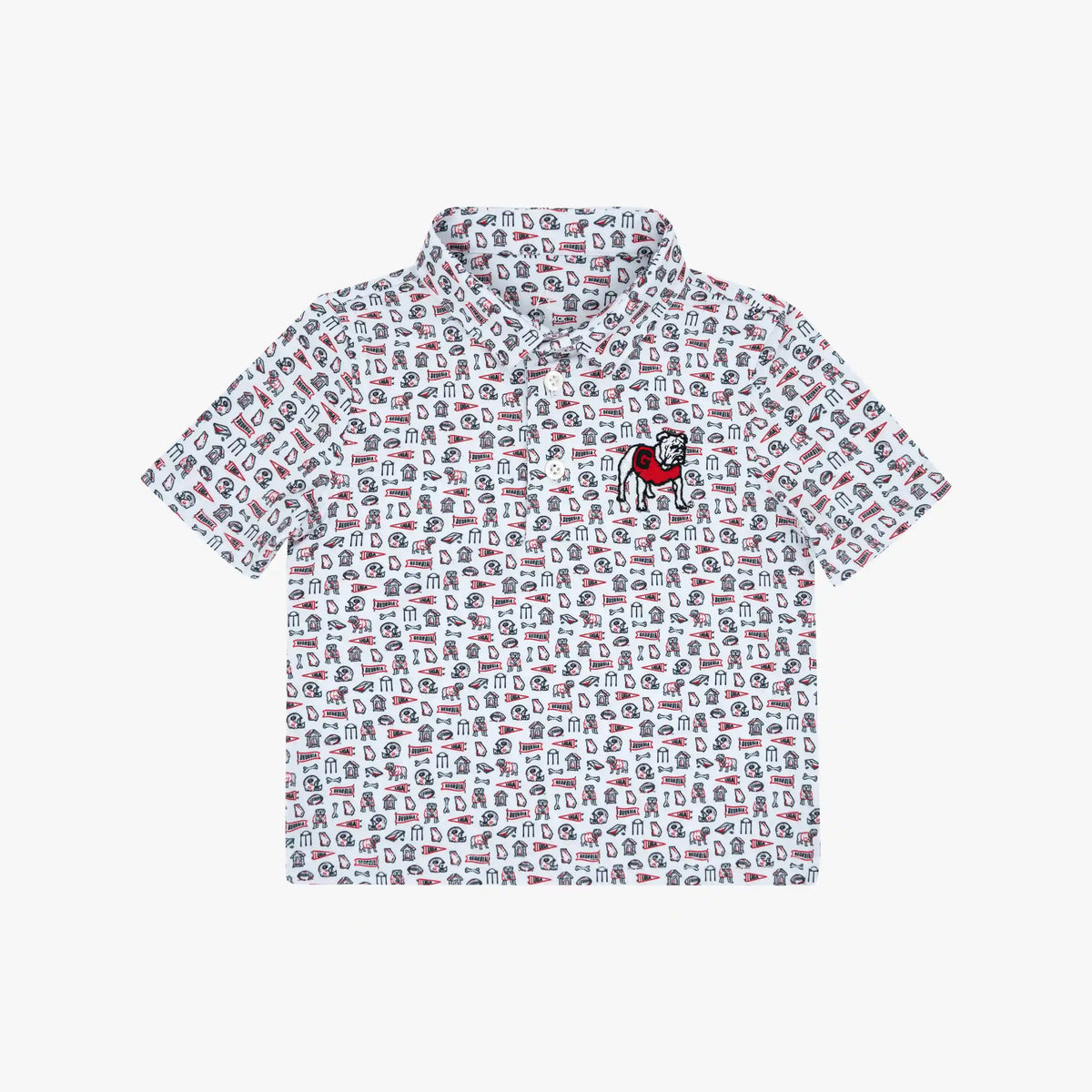 The Lil' Georgia Gameday 2.0 | Collegiate Polo | The Georgia Gameday 2.0 - White/Roar Red - 1