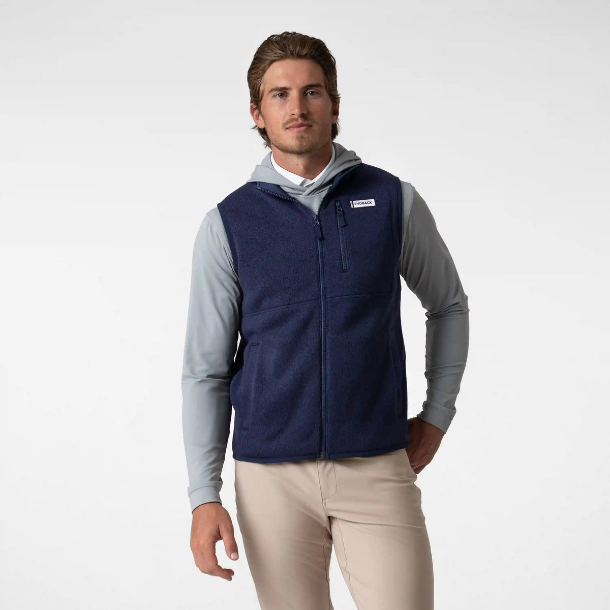 Peak Sweater Fleece Vest | Heather - Fleet Navy/Fleet Navy