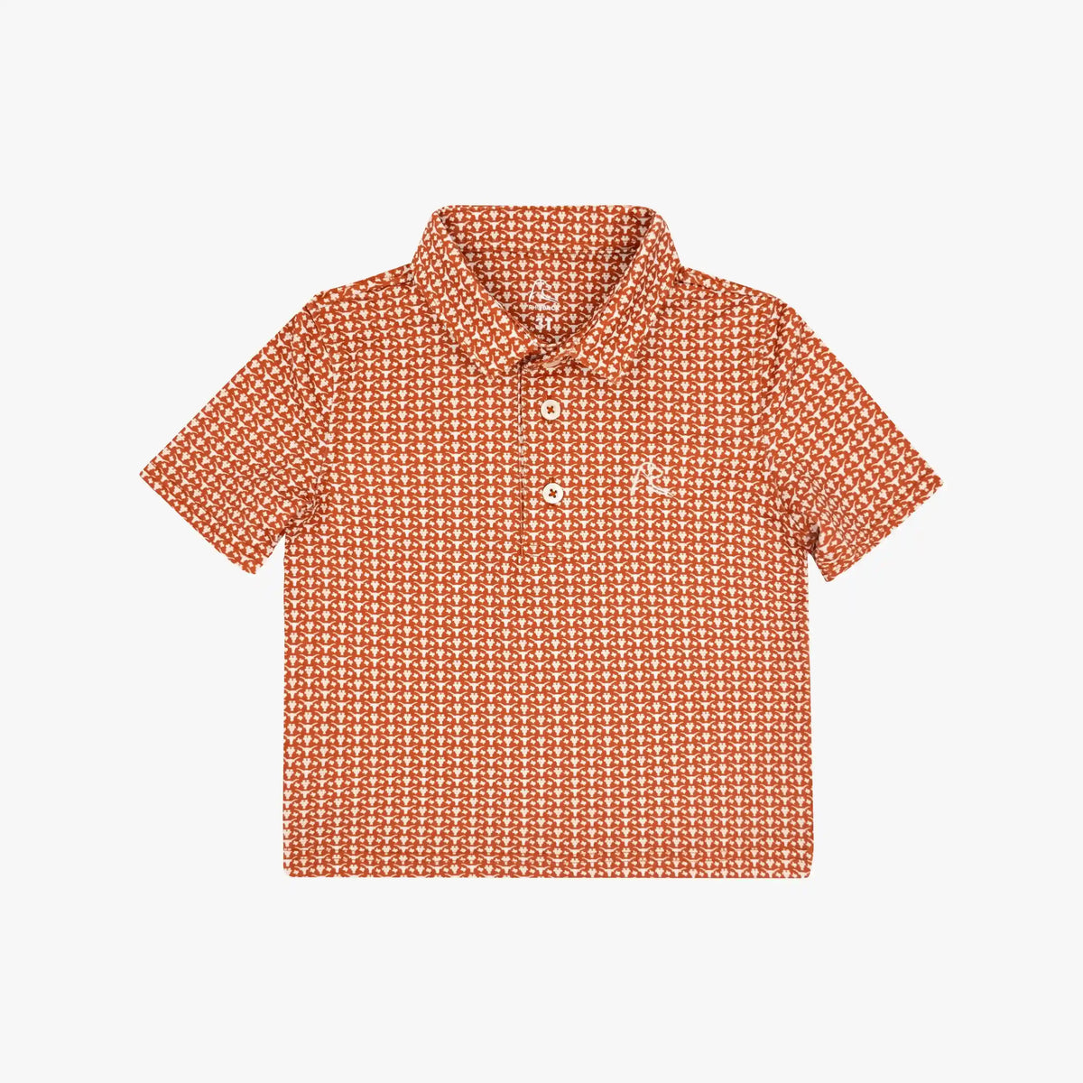 The Lil' Texas Icon | Collegiate Polo | The Texas Icon - Rust Orange/White