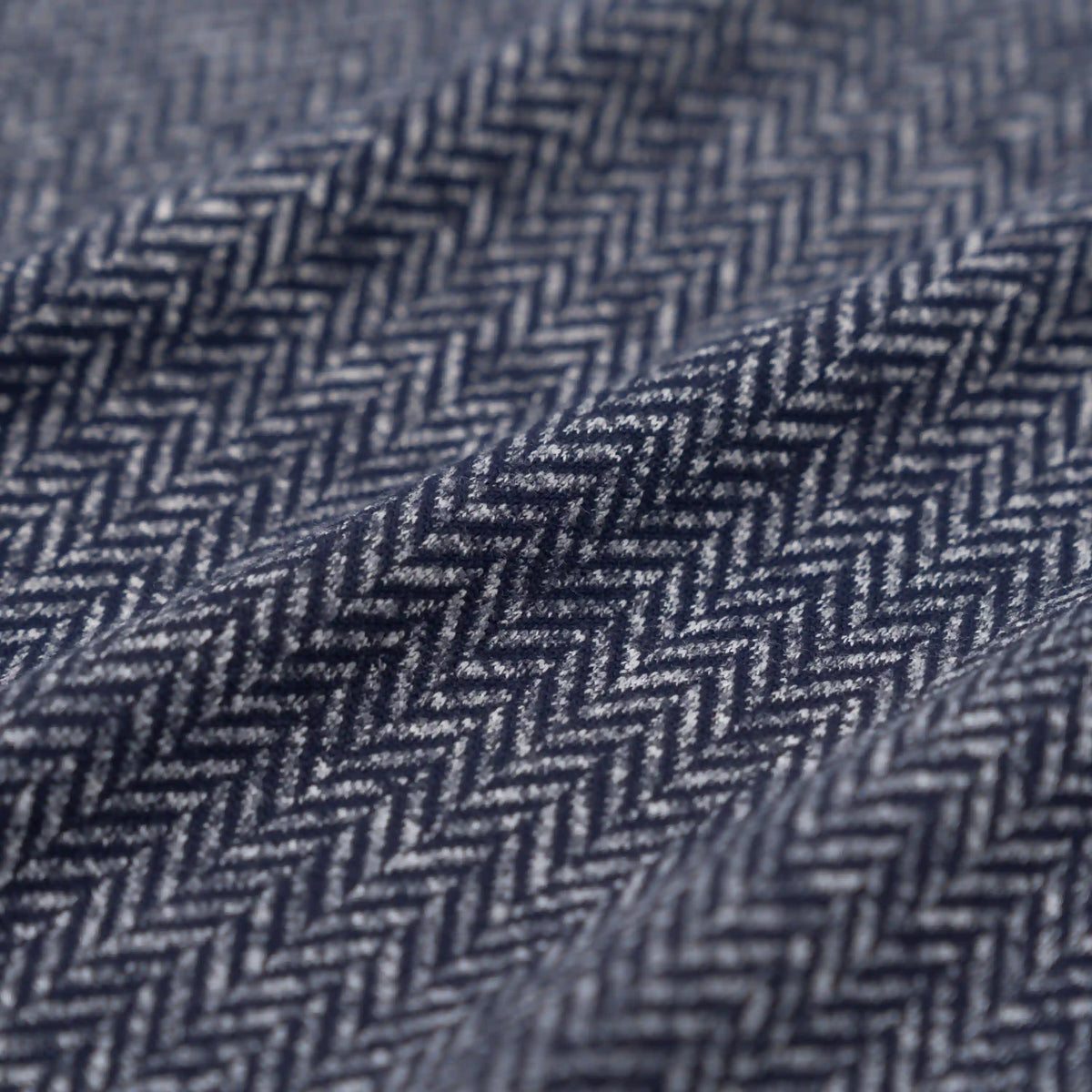 Herringbone Jacquard Performance Q-Zip | The Herringbone - Fleet Navy/White