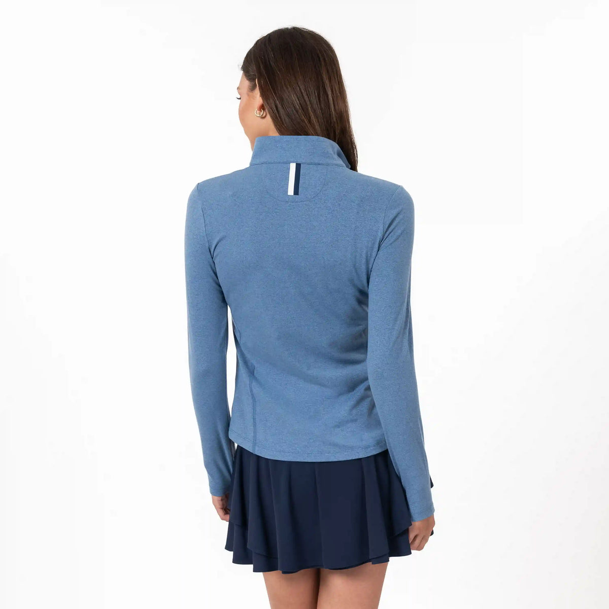 Heather Performance Q-Zip | Heather - Coastal Blue/Potomac Blue
