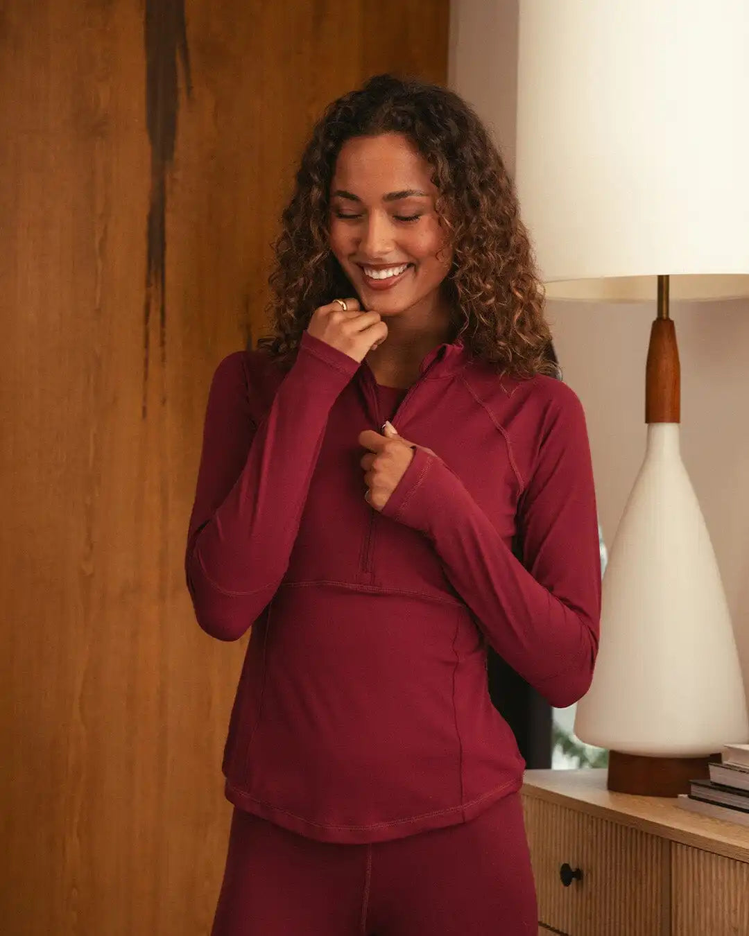 Vista Active Half-Zip | Solid - Merlot