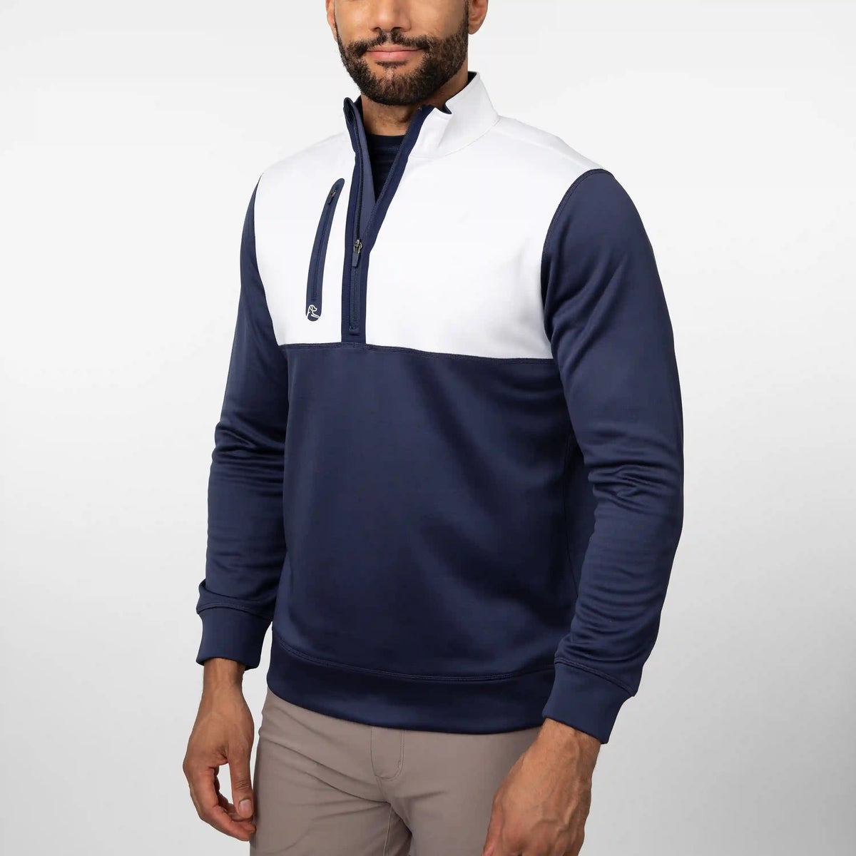 Knoll Performance Half-Zip | Colorblock - Fleet Navy/White