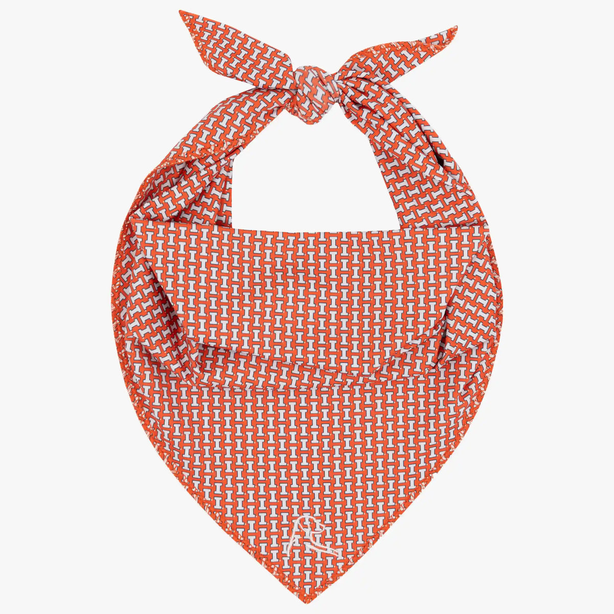 The Illinois Hail To The Orange | Collegiate Bandana | The Illinois Hail To The Orange - Orange Burst/White
