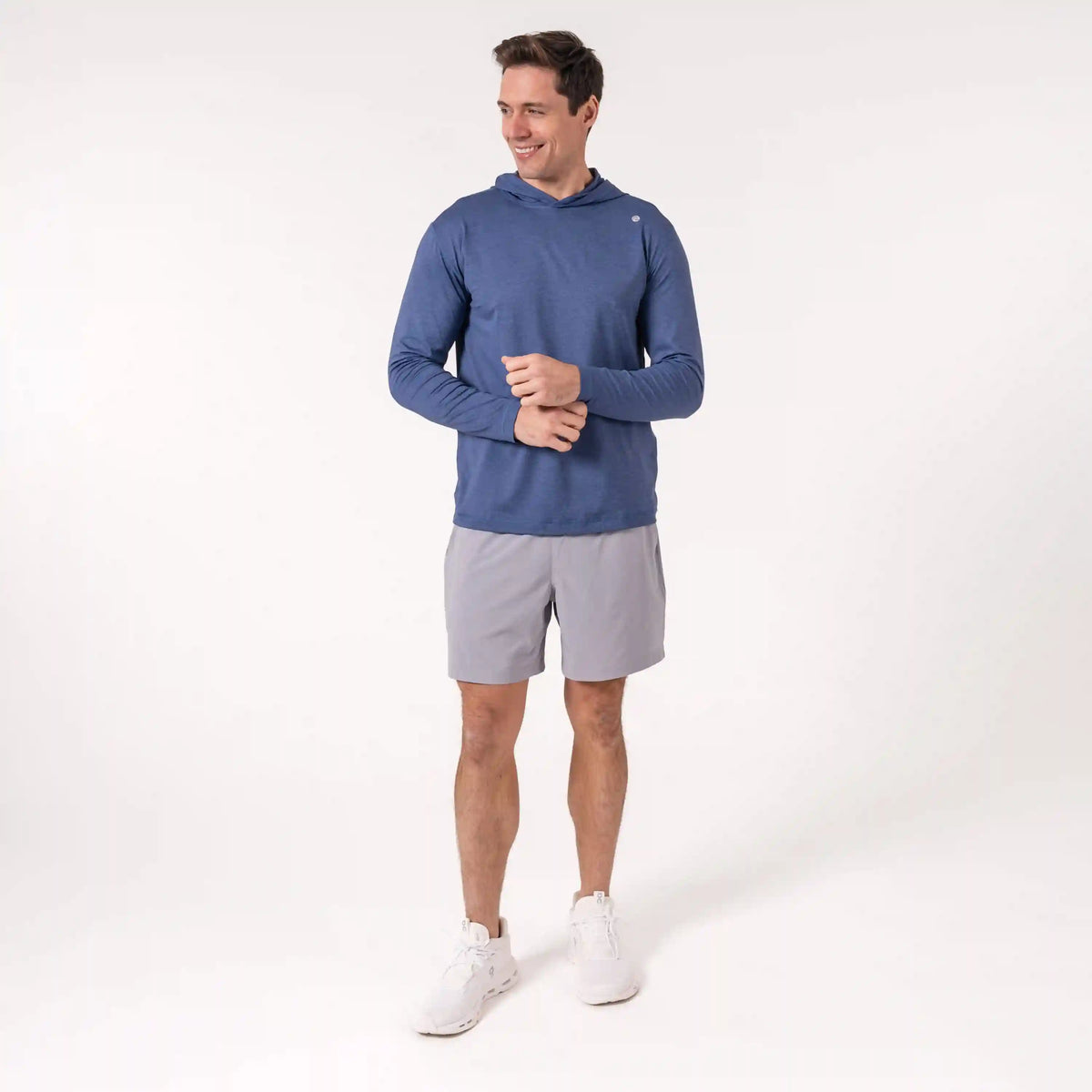 Blitz Tech Hoodie | Heather - Deep Navy/Short Stop Blue