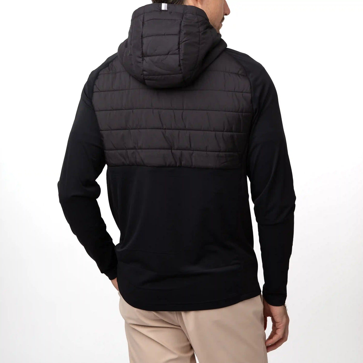 Fulton Hybrid Half-Zip Hoodie | Solid - Black