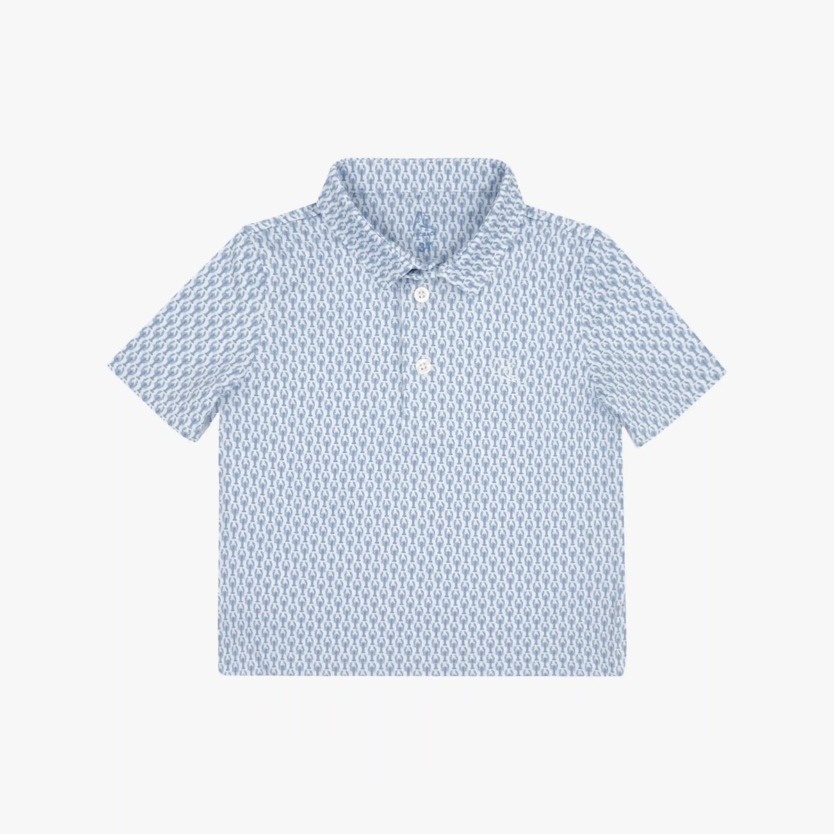The Lil' Lobster | Performance Polo | The Lobster - White/Potomac Blue