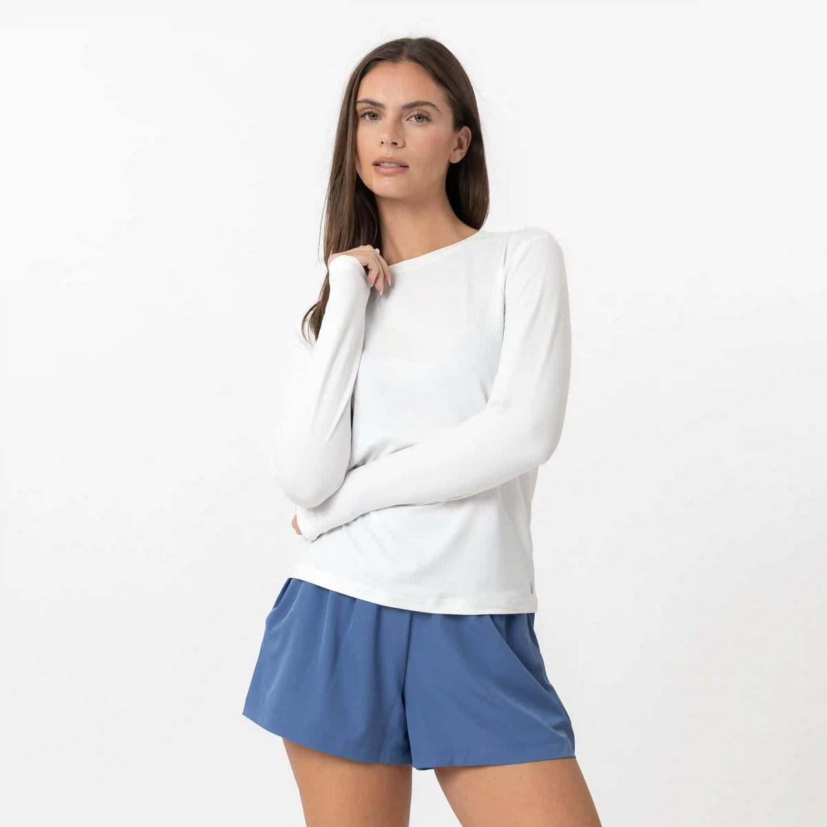 Drift Performance Long Sleeve Tee | Solid - White