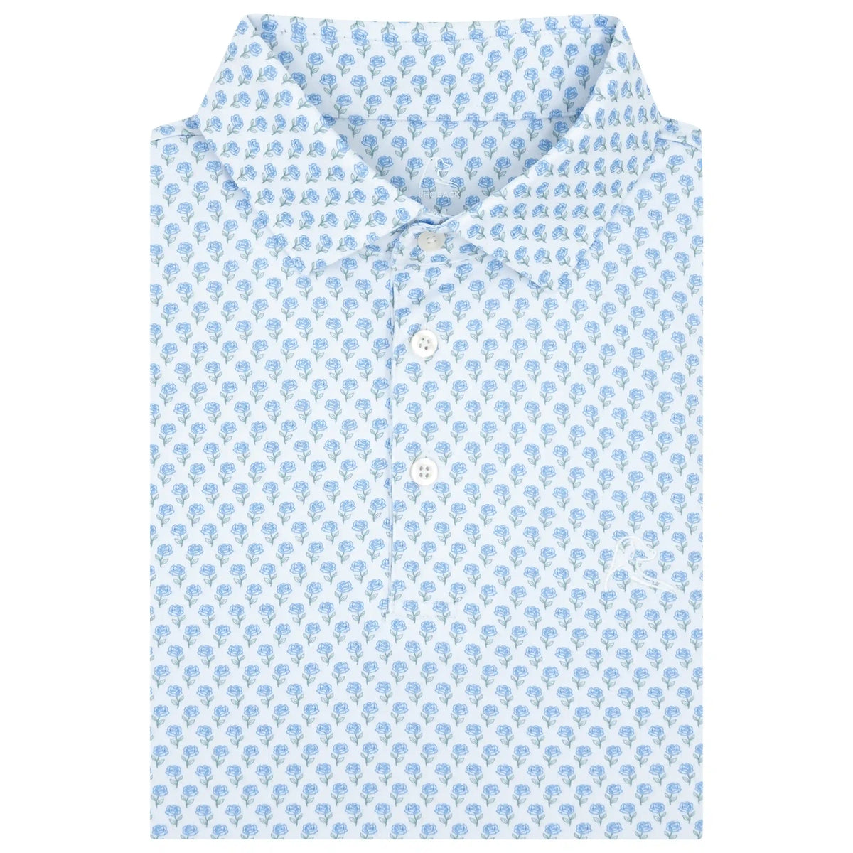 The Nottingham | Performance Polo | The Nottingham - White/Regal Blue