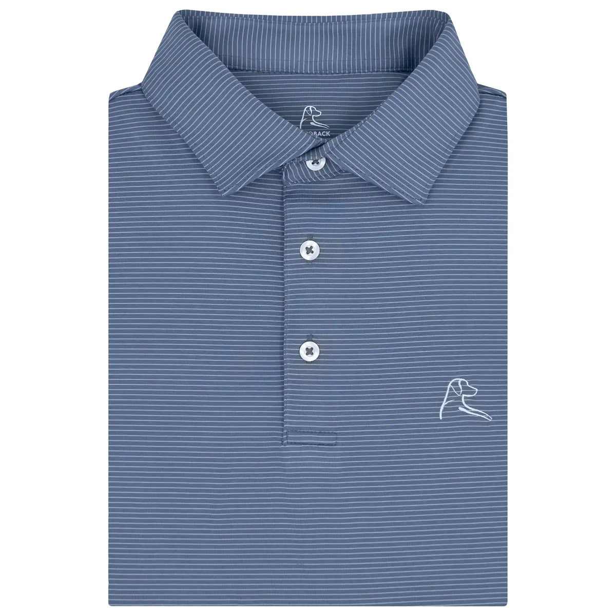 The Shell Stripe | Performance Polo | The Shell Stripe - Coastal Blue/White