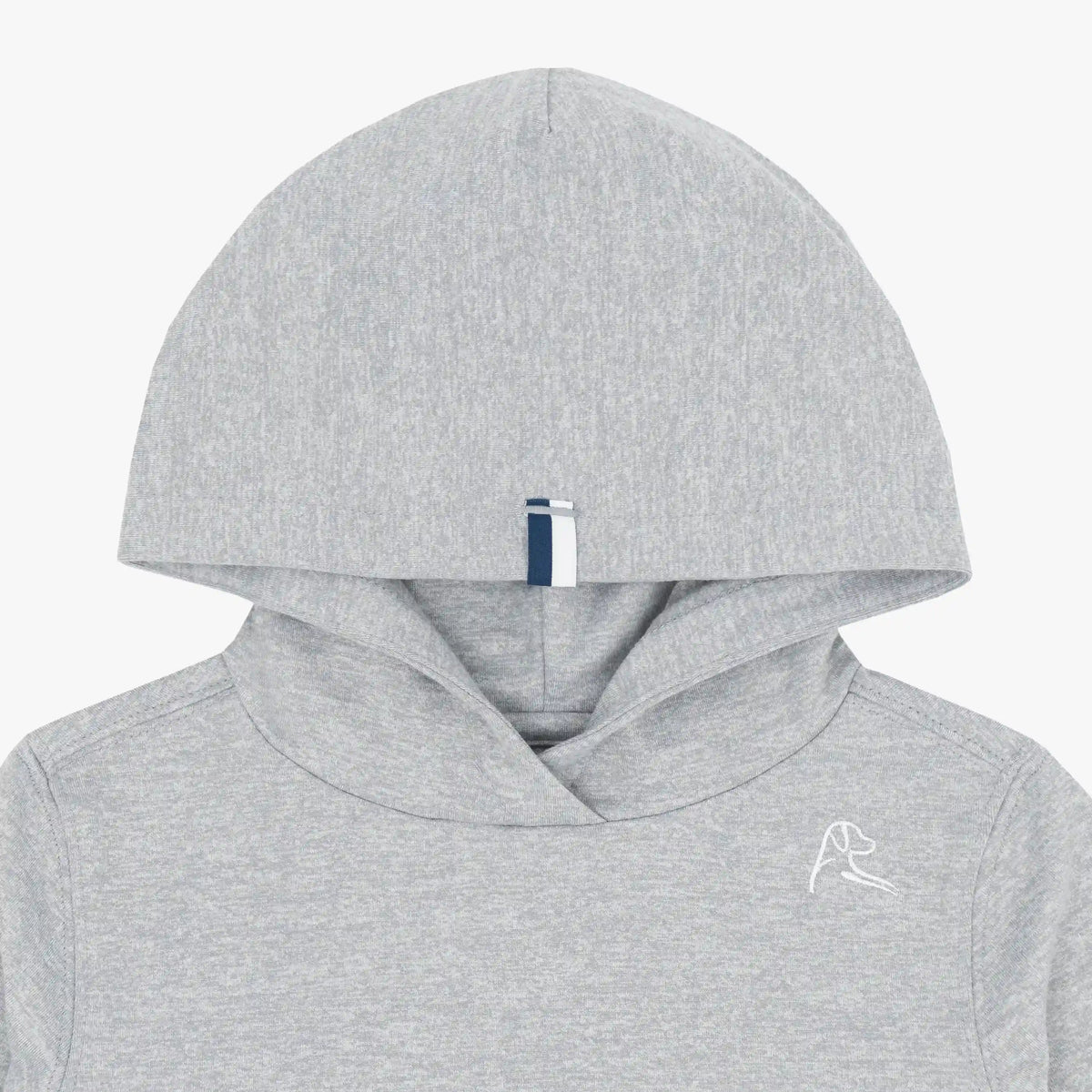 Lil' Hesi Performance Hoodie | Heather - Stainless Steel/White