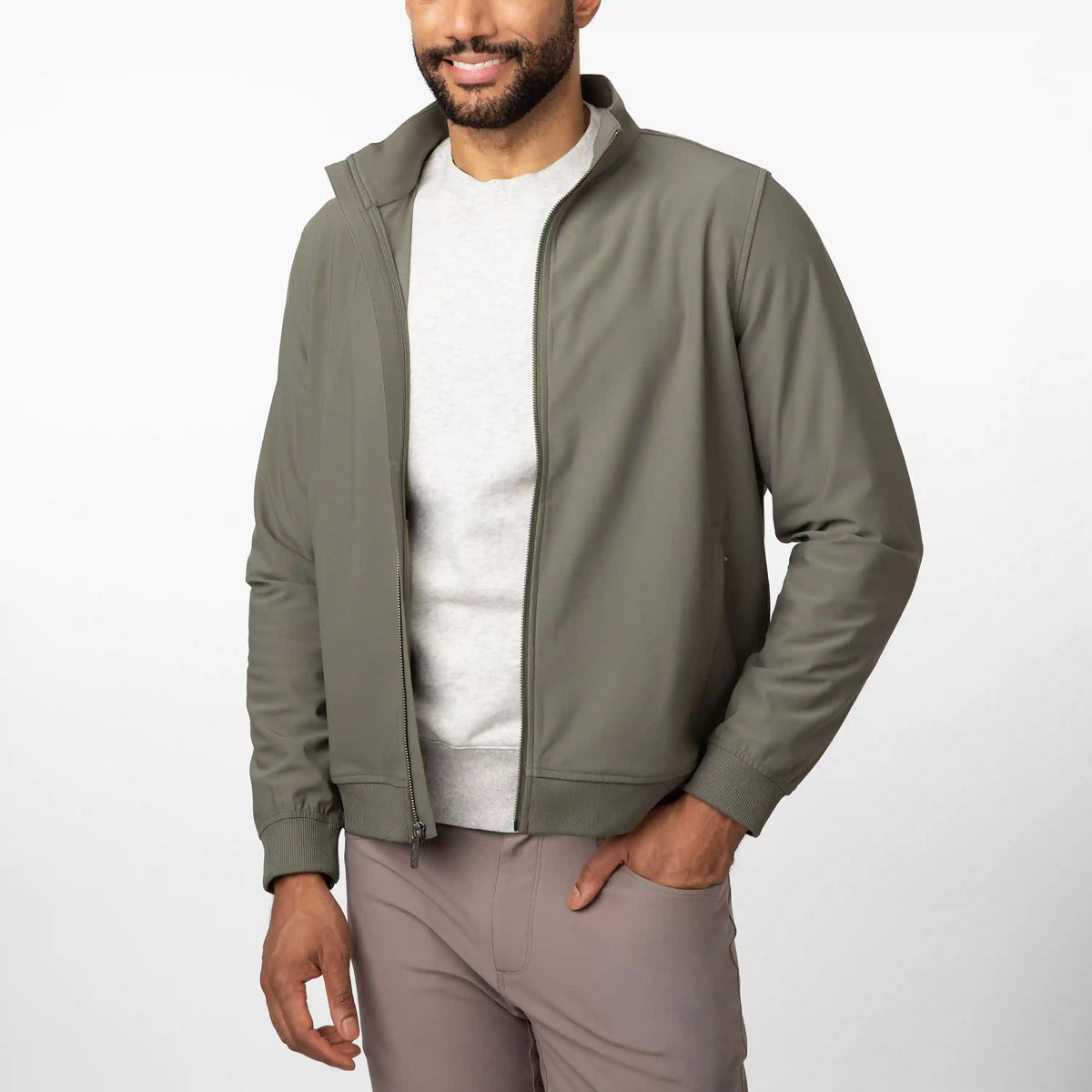 Delta Bomber Jacket | Solid - Moss Green