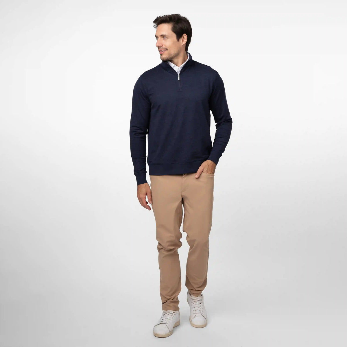 Pace Q-Zip Pullover | Heather - Fleet Navy/Nightshade