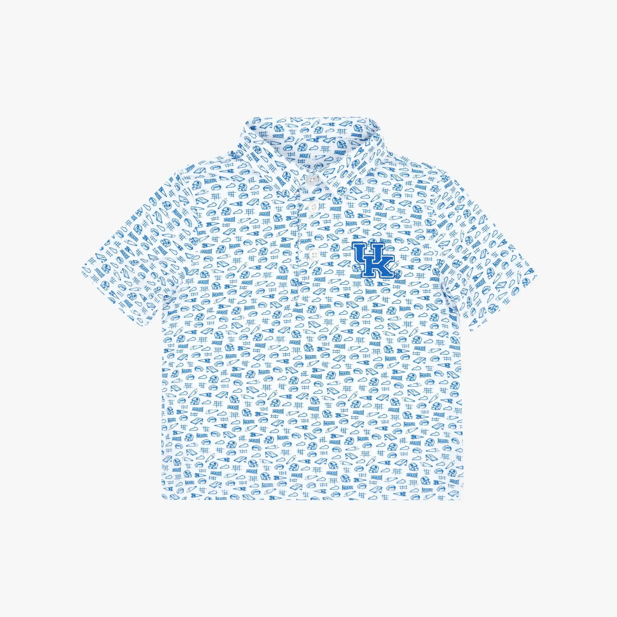 The Lil' Kentucky Gameday 2.0 | Collegiate Polo | The Kentucky Gameday 2.0 - White/Azure Blue - 1