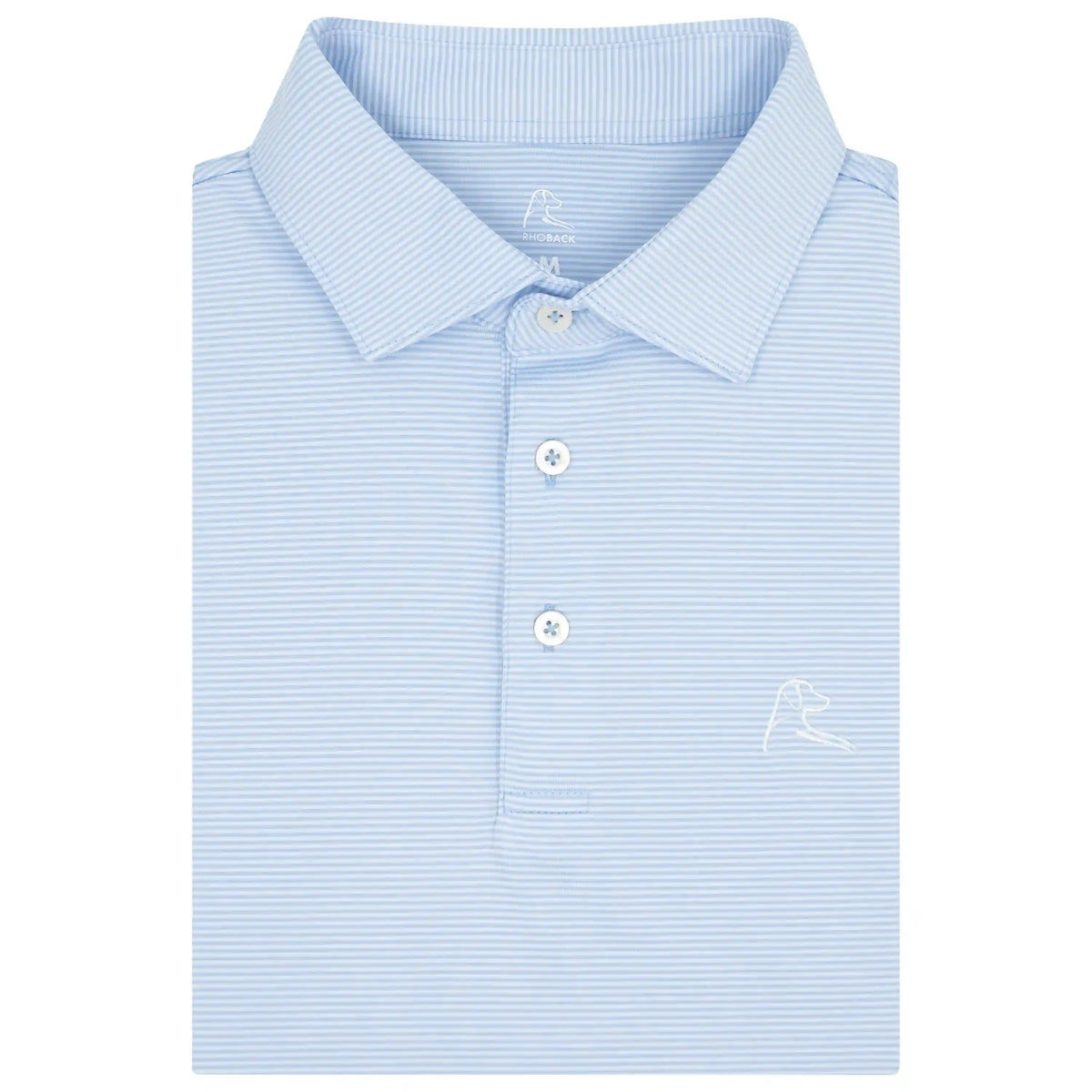 The Crispy Stripe | Performance Polo | The Crispy Stripe - Oxford Blue/White