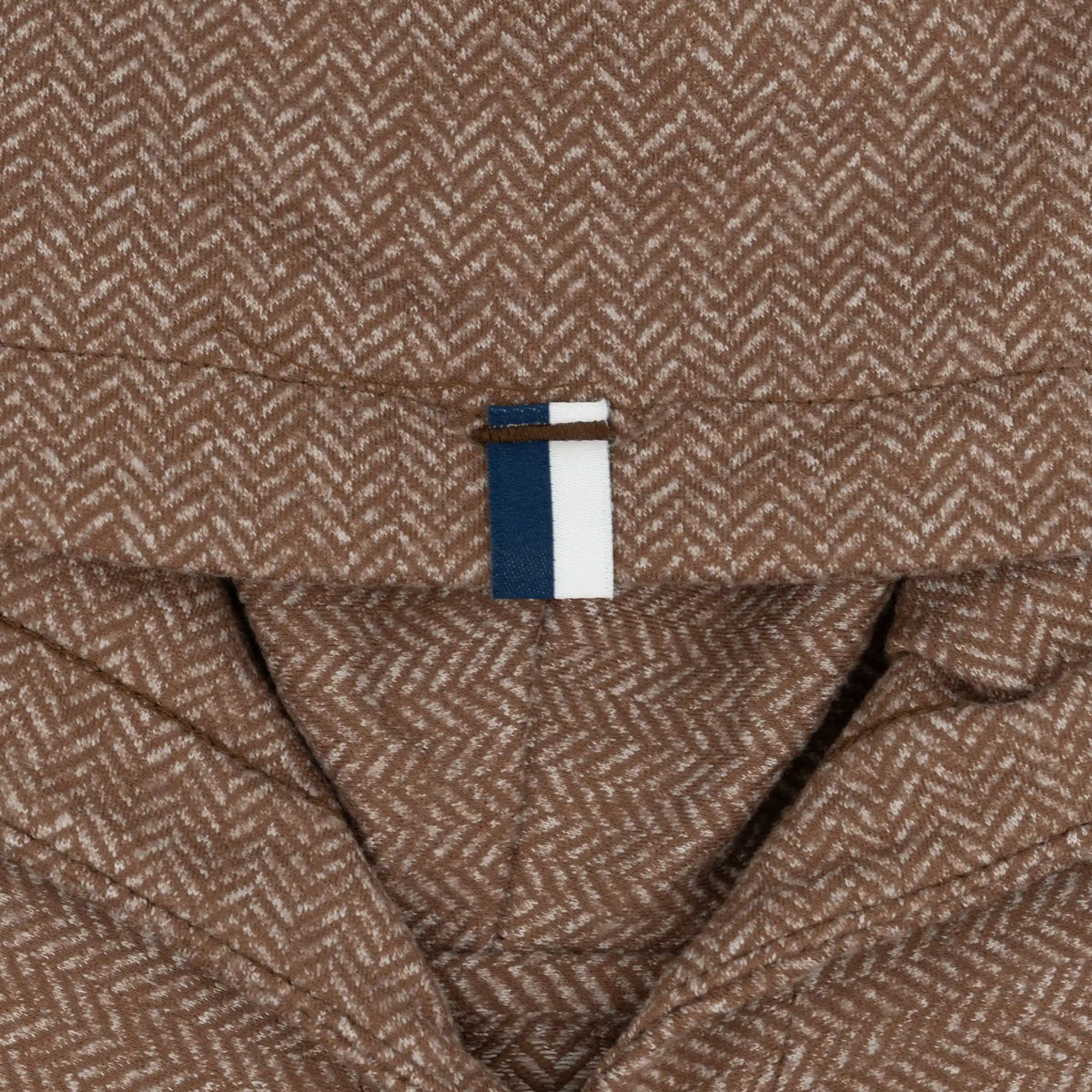 Youth Hesi Performance Hoodie | The Herringbone Jacquard - Saddle Brown/White