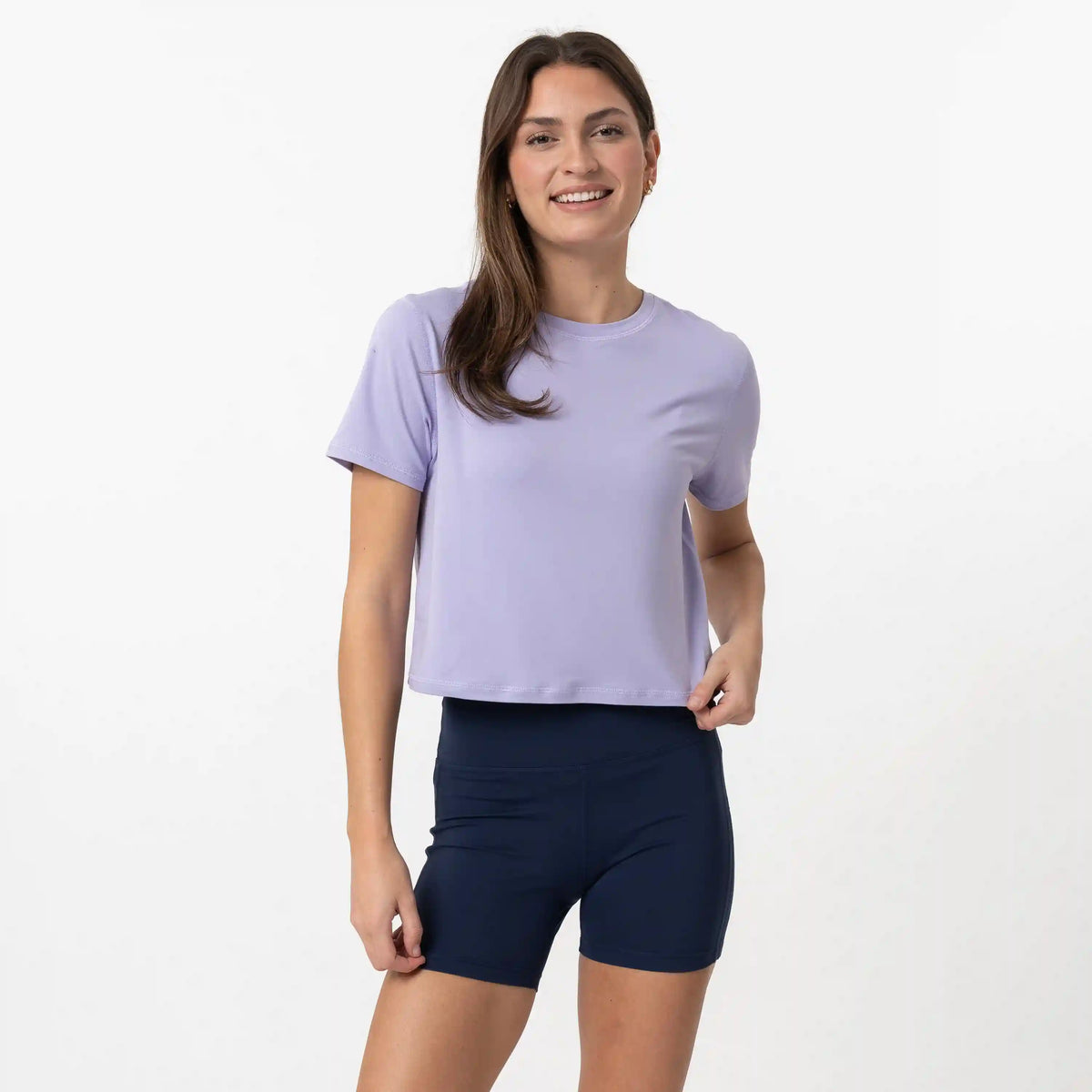 Drift Performance Crop Tee | Solid - Lavender