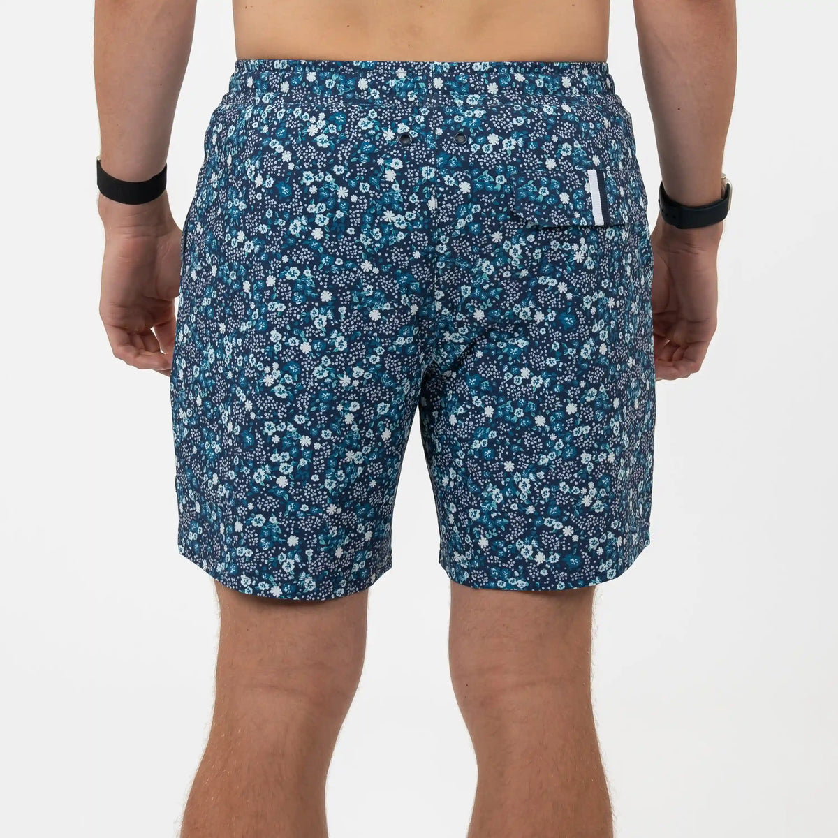 Medley Swim Trunk | The Floral Oasis - Fleet Navy