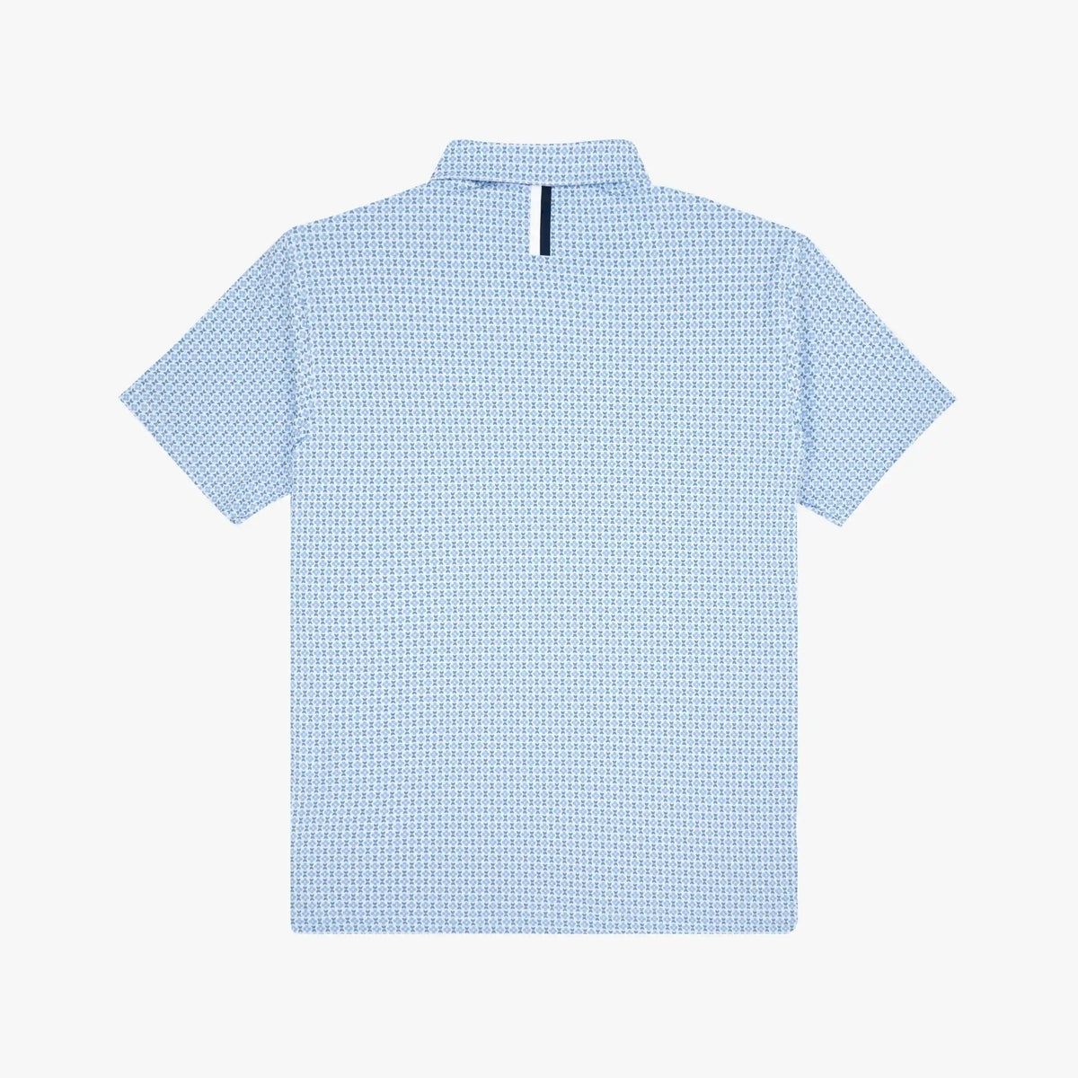The Youth Geo Bloom | Performance Polo | The Geo Bloom - White/Country Blue