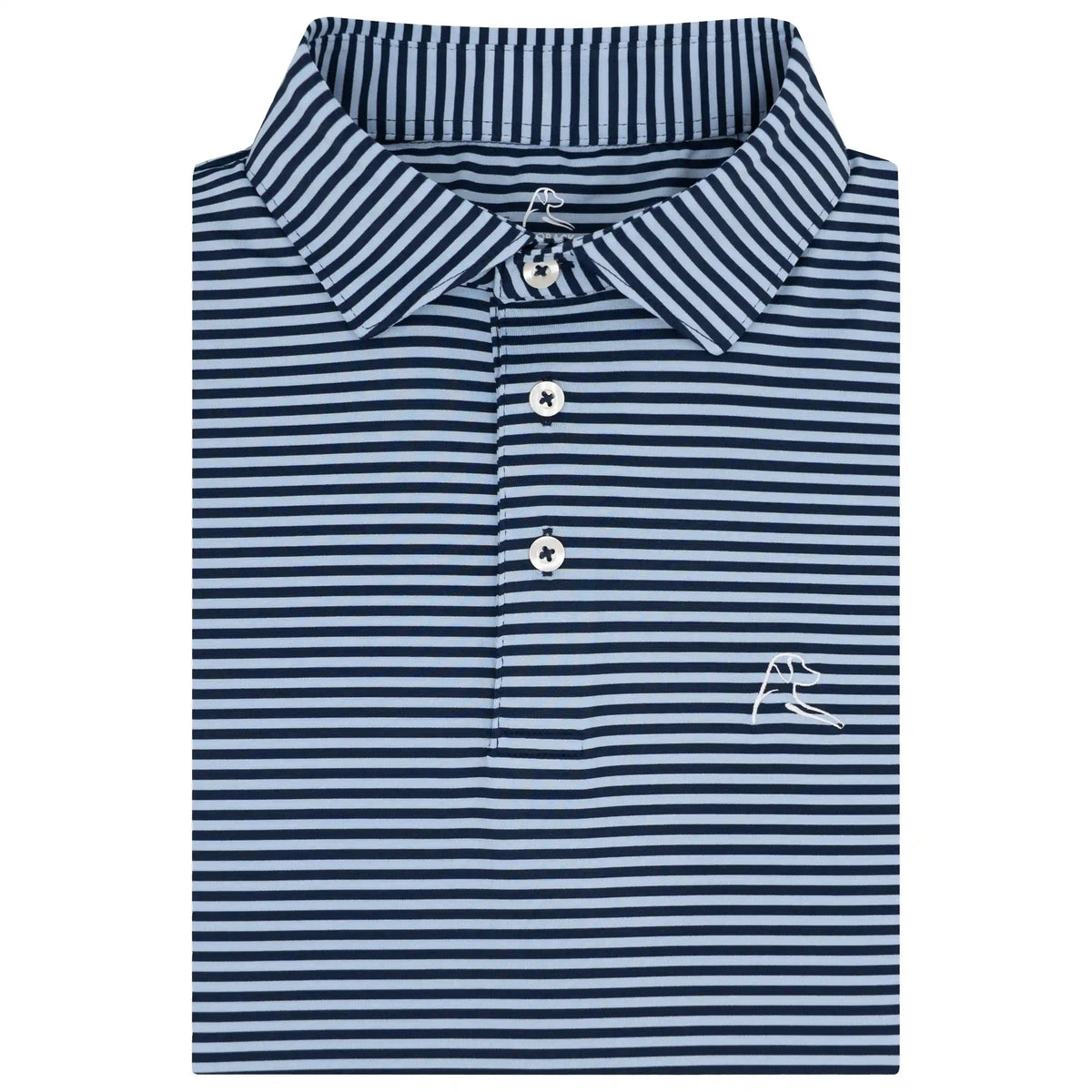 The Birdie Stripe | Performance Polo | The Birdie Stripe - Oxford Blue/Fleet Navy