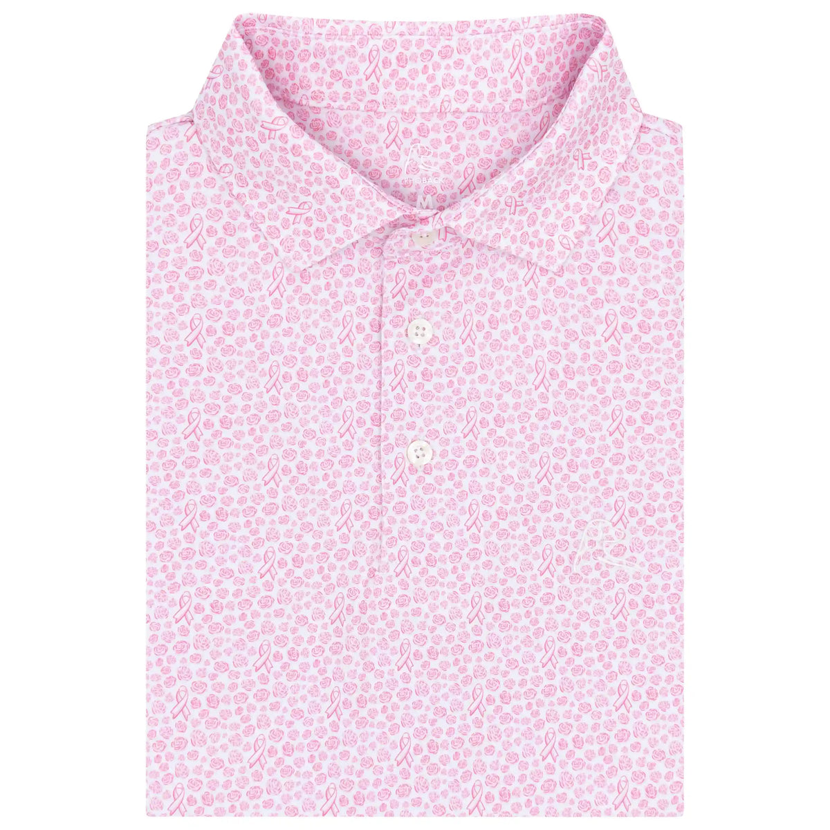 The Ribbons & Roses | Performance Polo | The Ribbons & Roses - White/Lotus Pink