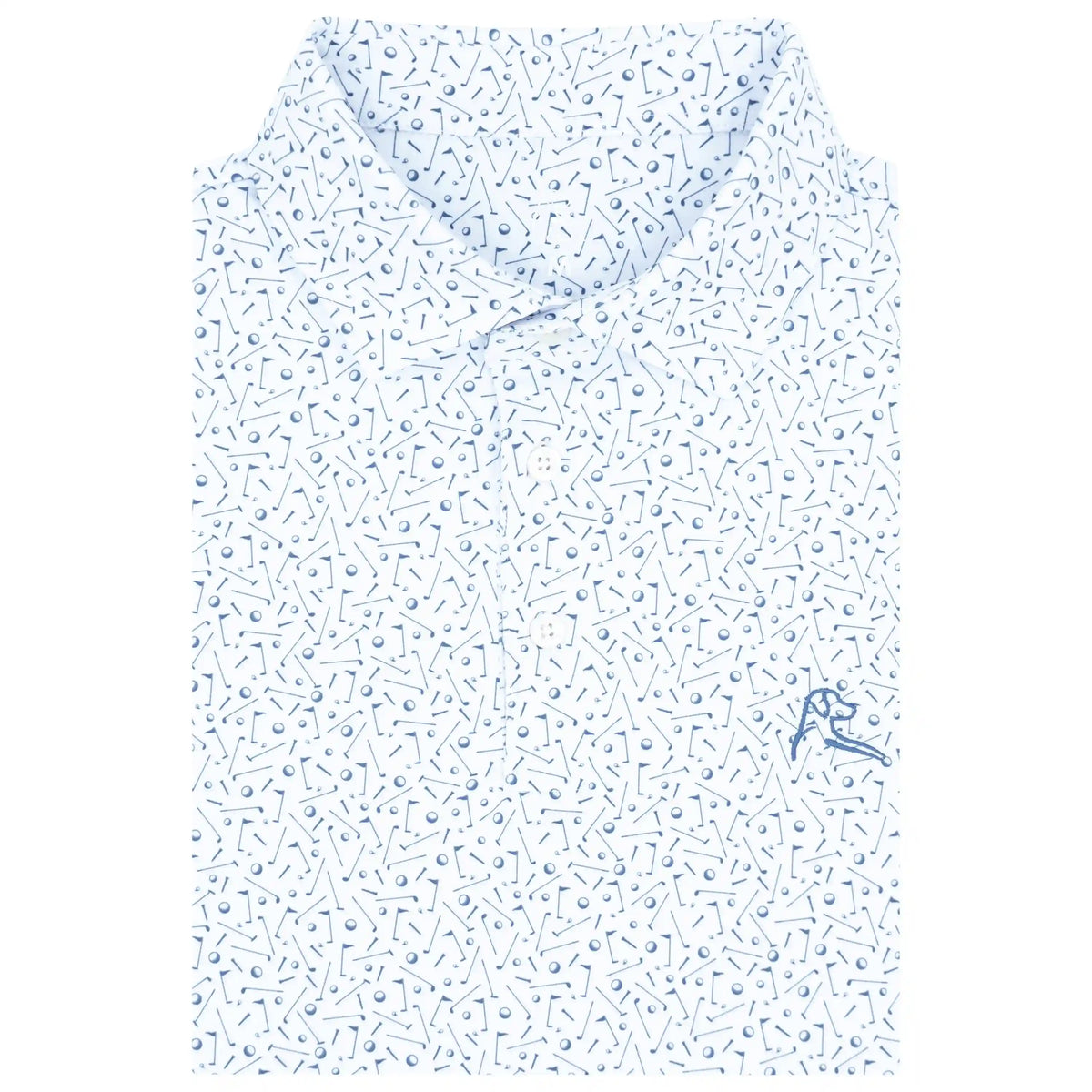 The Mulligan | Performance Polo | The Mulligan - White/Coastal Blue