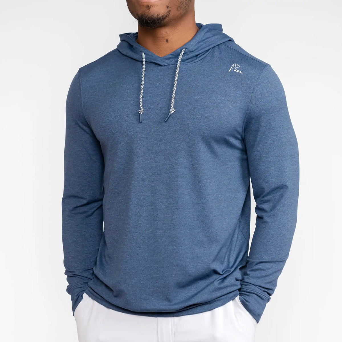 Hesi Performance Hoodie | Heather - Annapolis Blue/Blue Steel