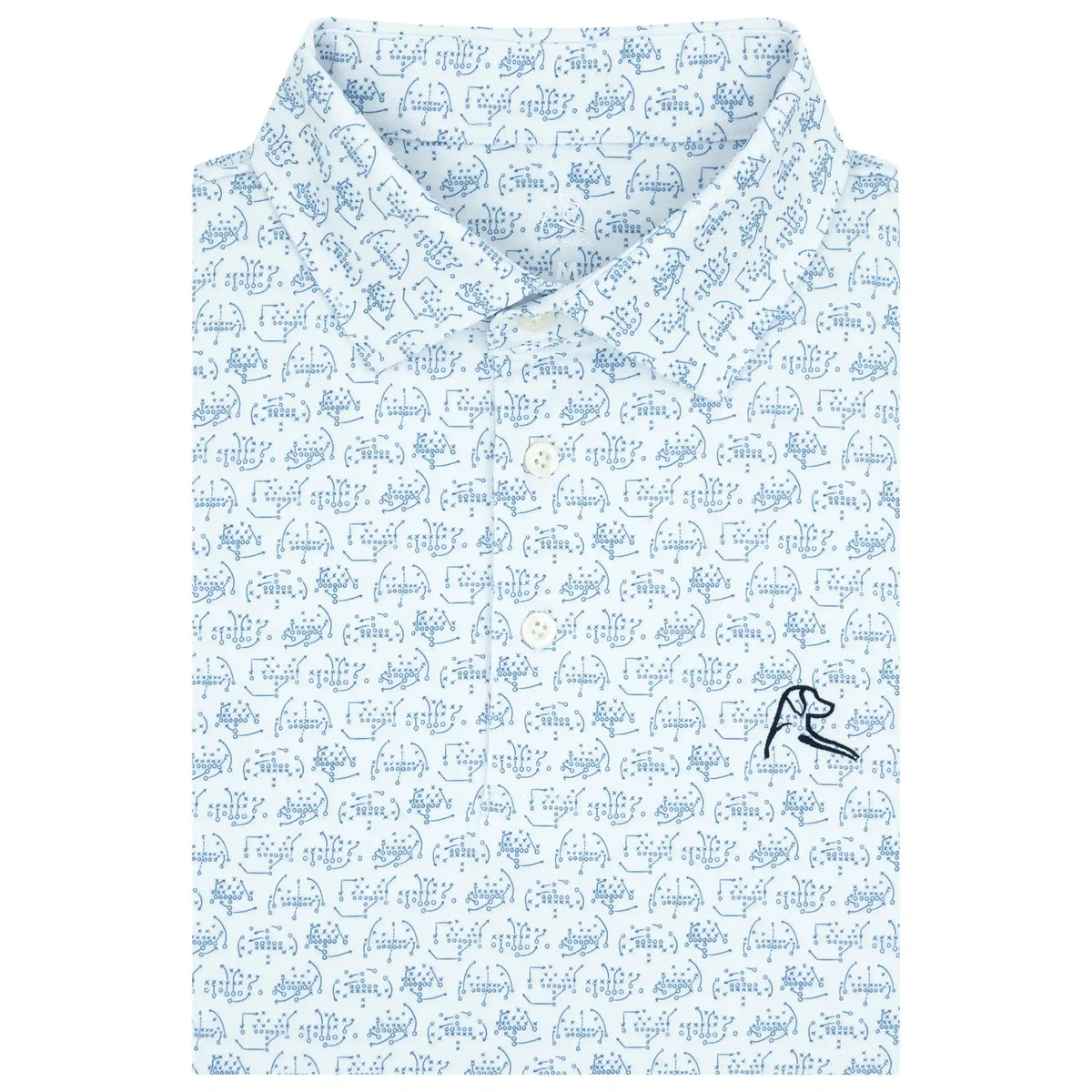 The Playbook | Performance Polo | The Playbook - White/Short Stop Blue