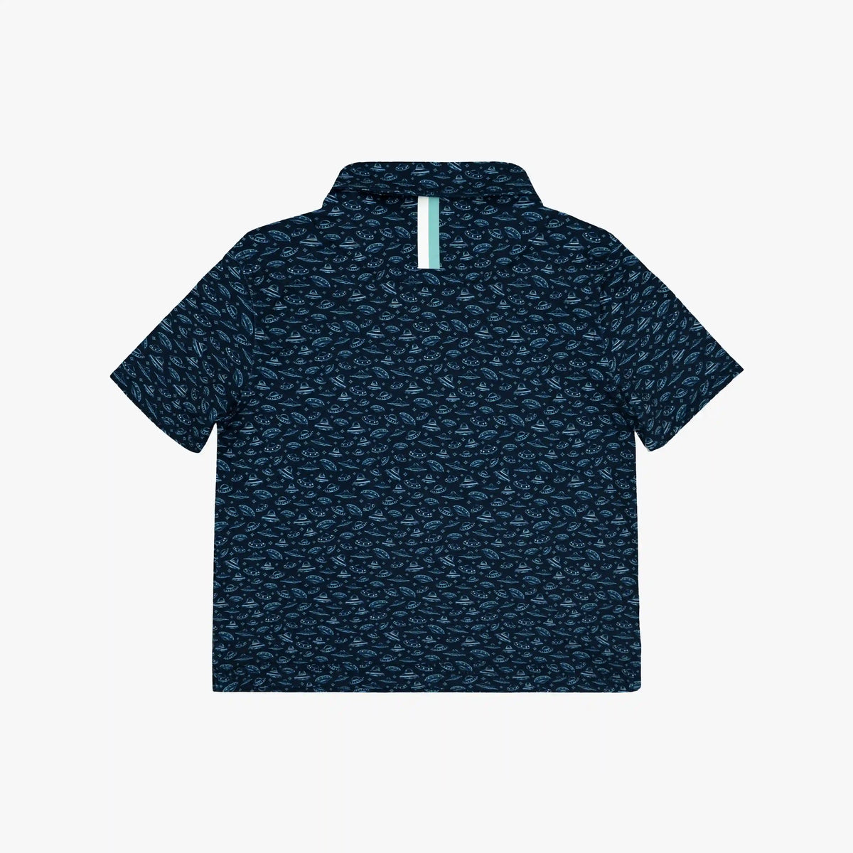 The Lil' UFO | Performance Polo | The UFO - Fleet Navy/Antigua Green