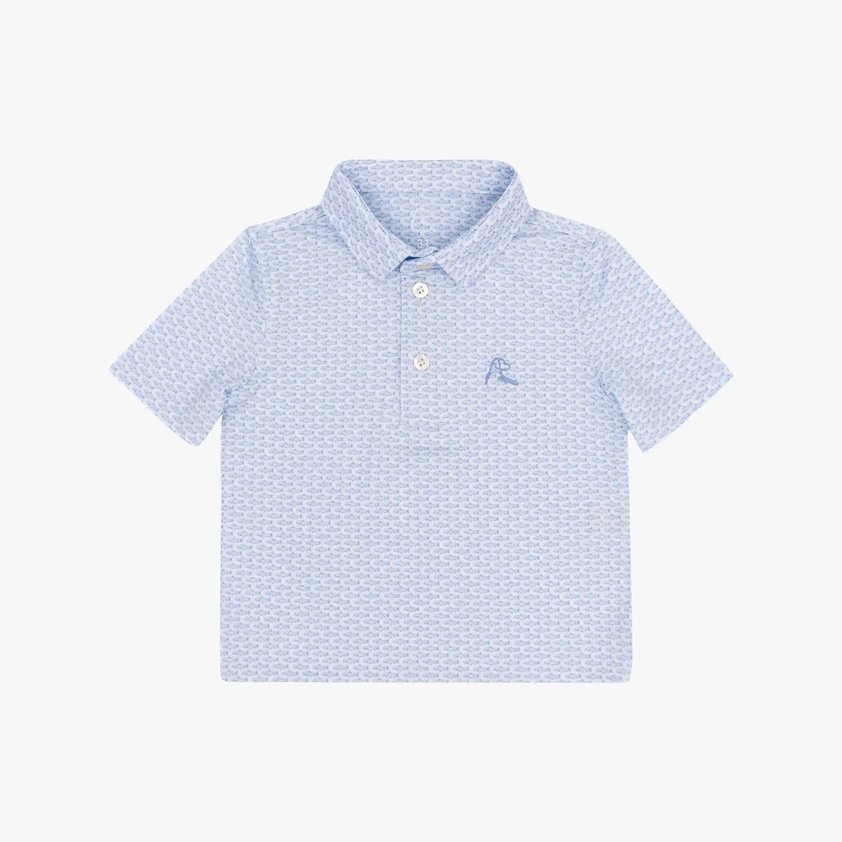 The Lil' Trout | Performance Polo | The Trout - White/Oxford Blue